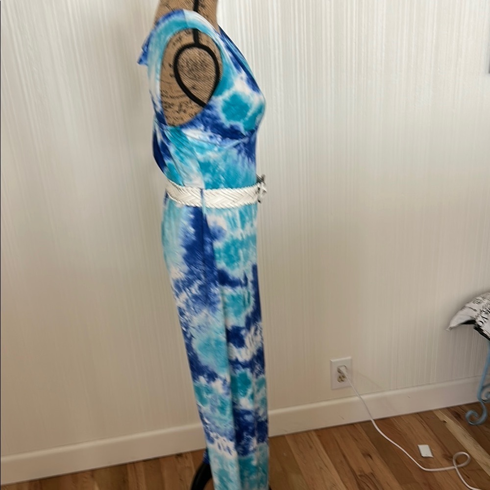 Blue Tie-Dye Jumpsuit - Picture 6 of 13